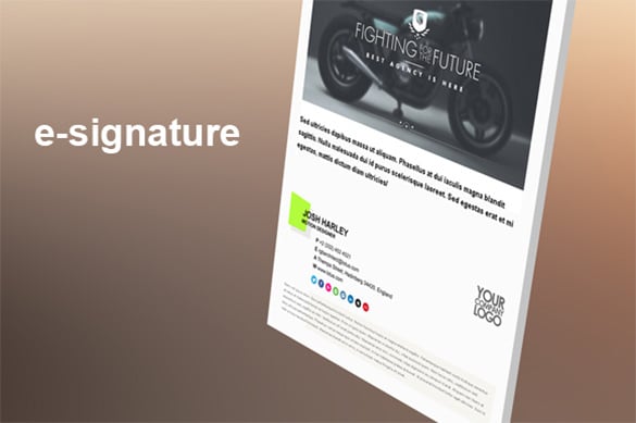 e signature corporate professional signature template