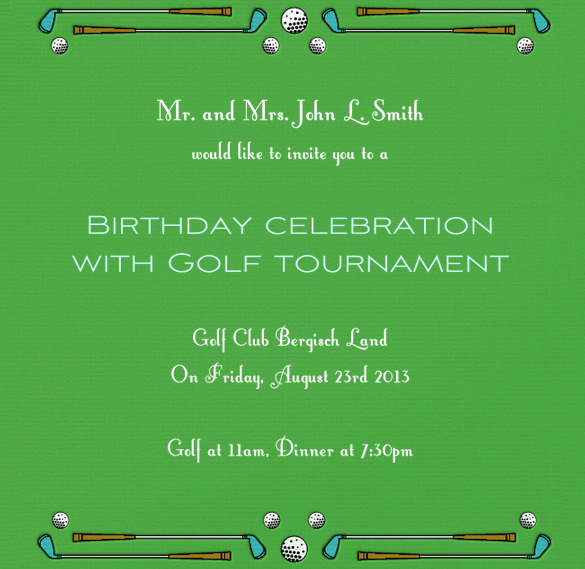25+ Fabulous Golf Invitation Templates & Designs