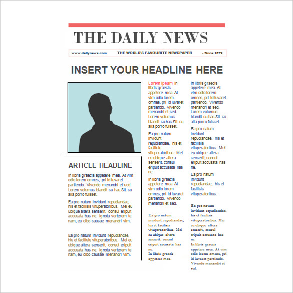 editable newspaper report template for kids in ppt format