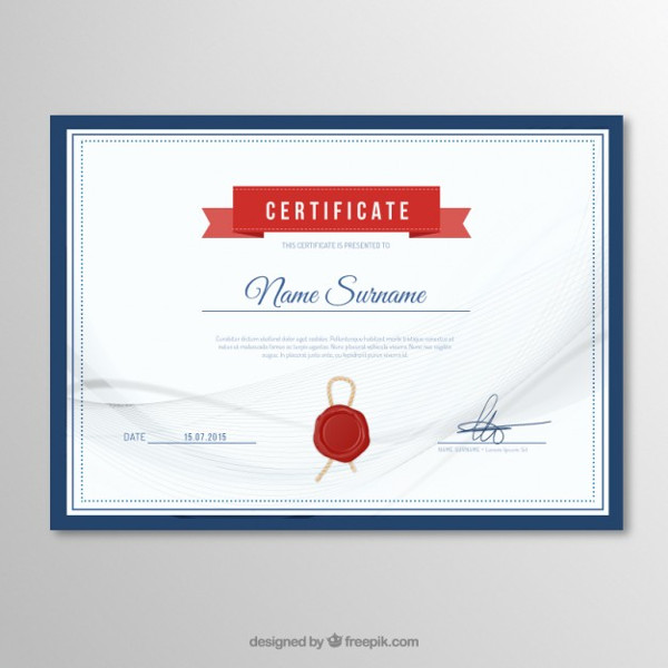 elegant certificate psd template