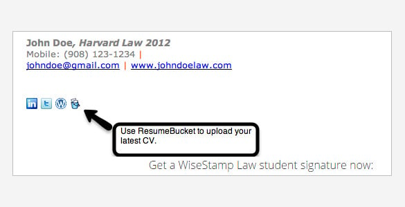 email signature for law college students