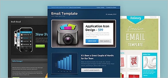 email template psd set1