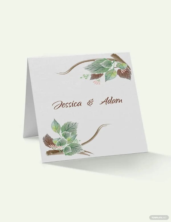 fall wedding place card template