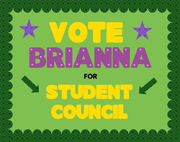 student council vice president poster ideas