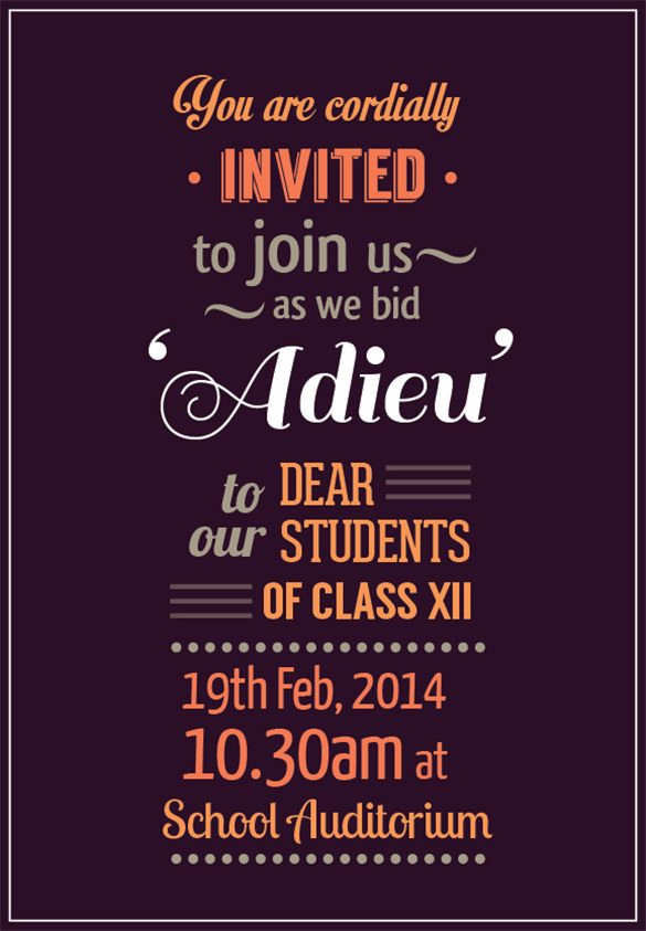 Farewell Party Invitation Sample