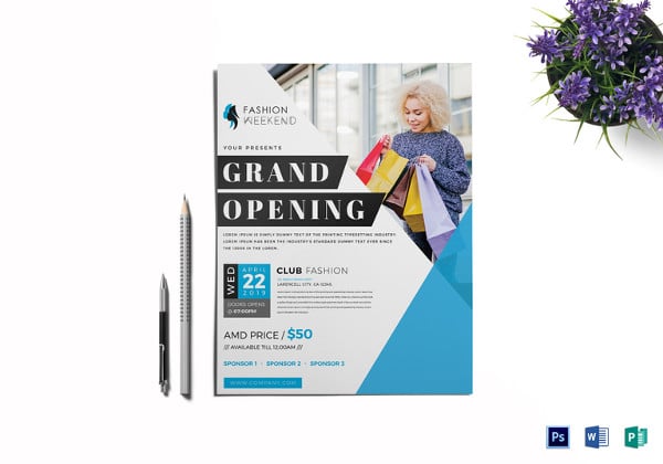 fashion grand opening flyer template