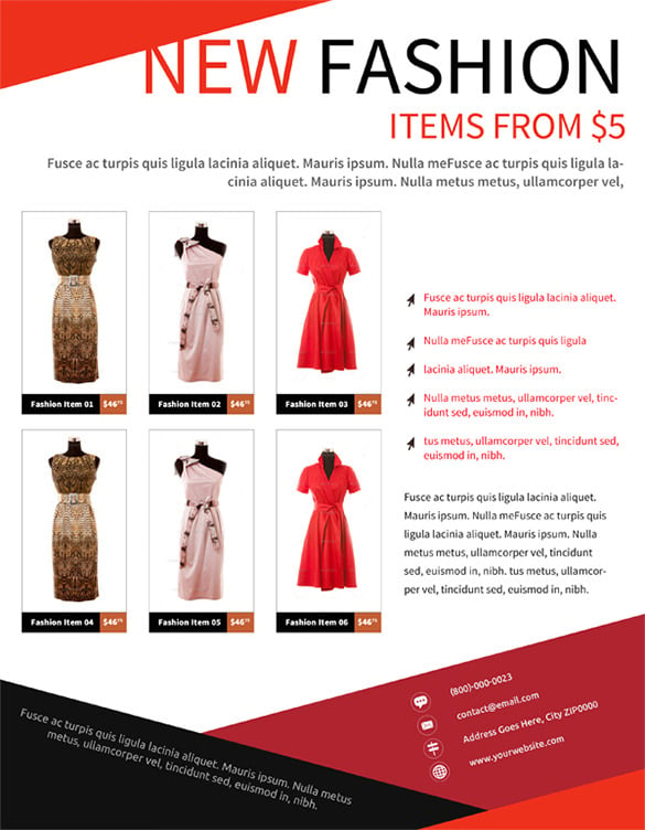 fashion product flyer template publisher