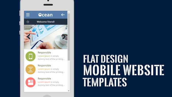 flat design mobile template
