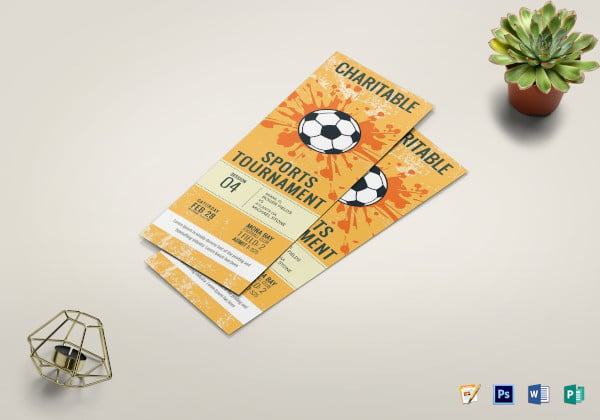 football tournament ticket template