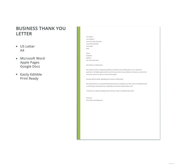 Thank You Letters Template from images.template.net