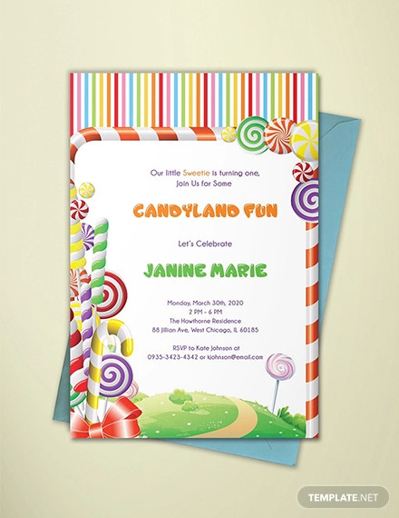 Free Candyland Invitation Template 10