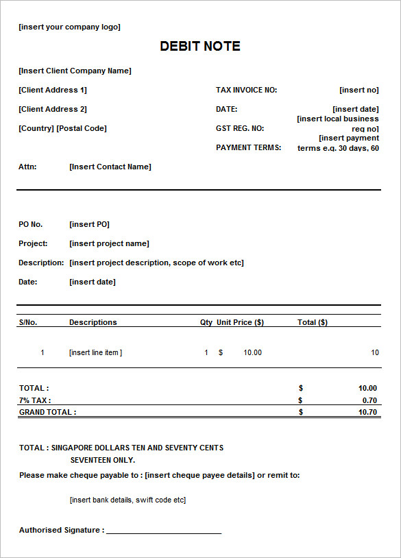 15 Debit Memo Templates Pdf Doc Excel