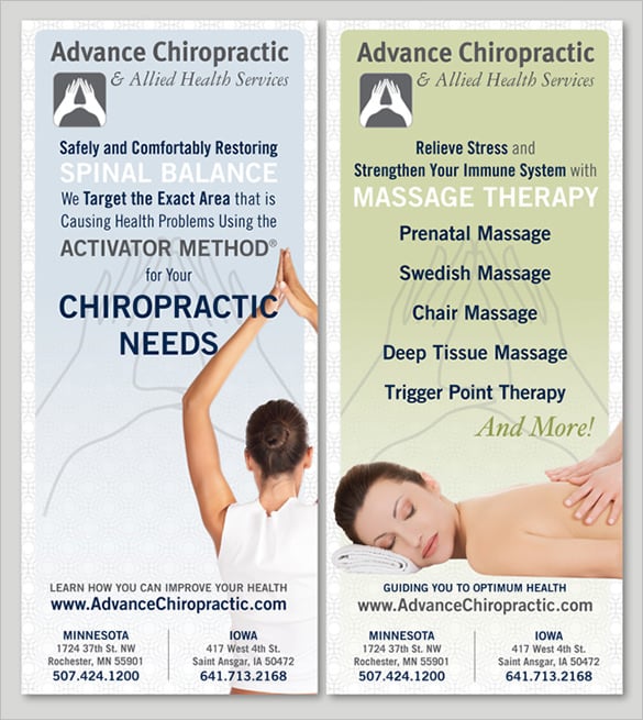 free download advance chiropractic brochure template