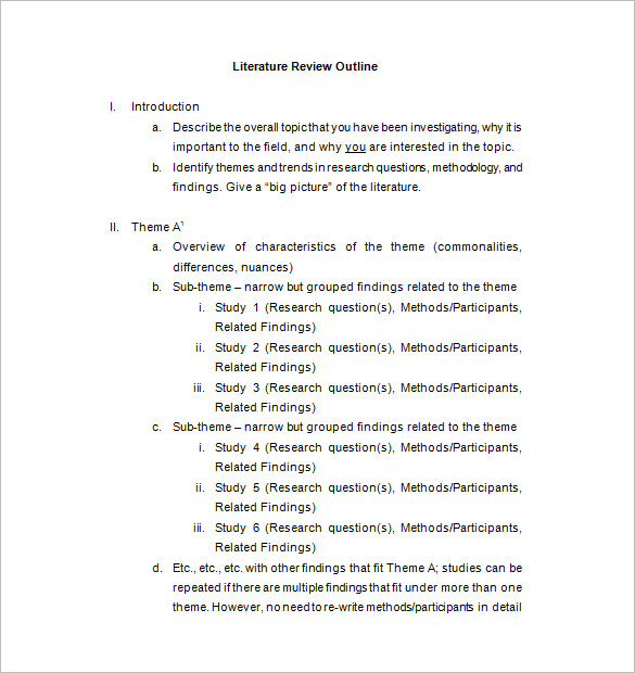 literature review wordreference