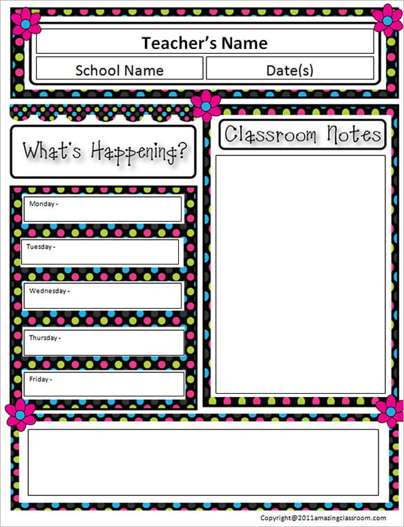 12 Awesome Classroom Newsletter Templates Designs