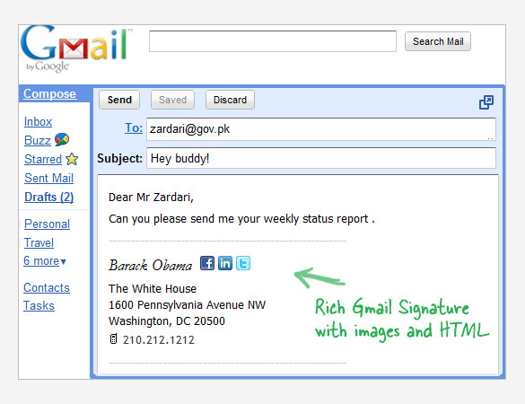 how to add a signature in gmail on mac