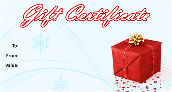 Free Christmas Gift Certificate Template Printable DocTemplates