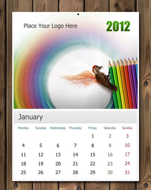 free psd calendar template