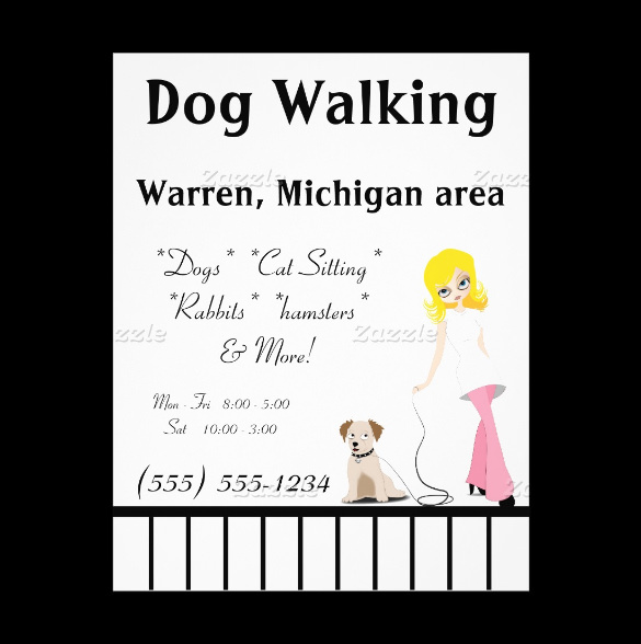 free printable dog walking fundraising fun flyer