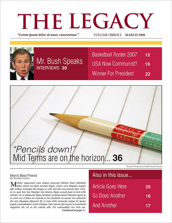 free printable school newspaper design