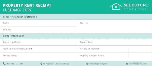 free property rent receipt template