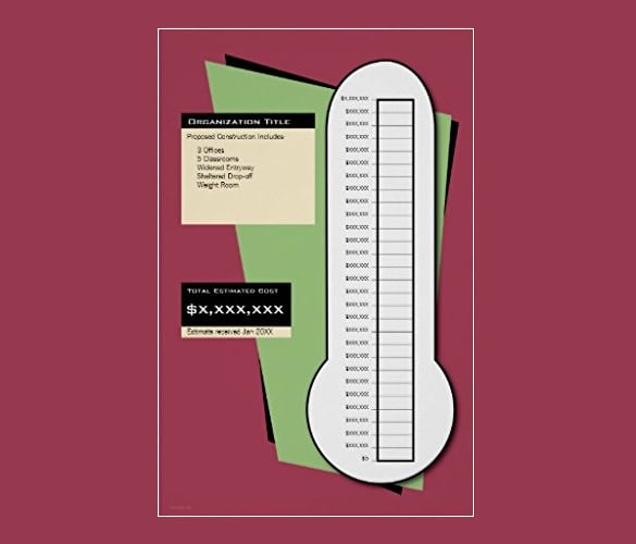 fundraising thermometer poster design