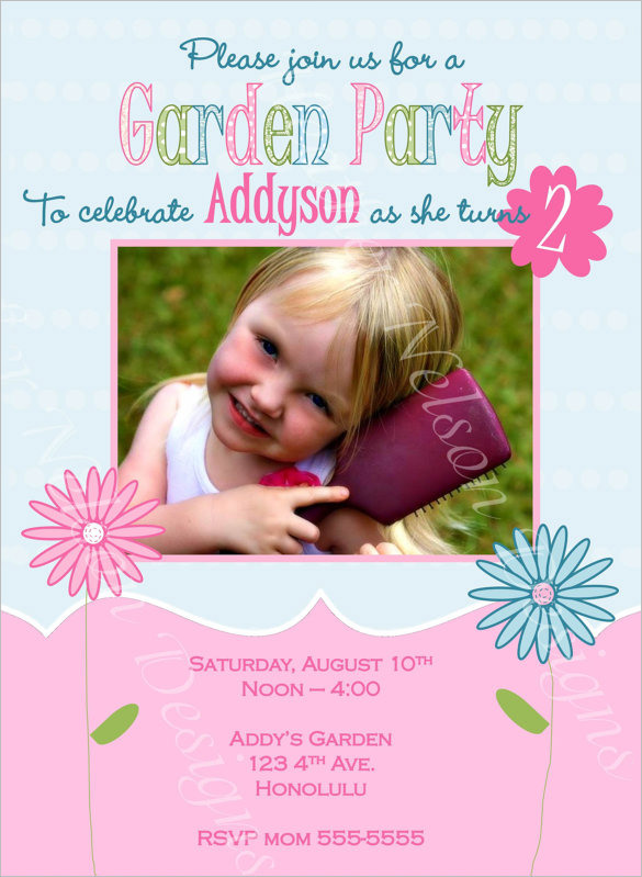 14+ Printable PSD Garden Party Invitation Templates PSD