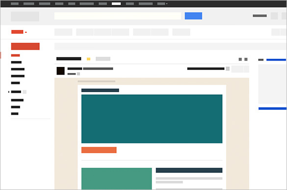 gmail email wireframe psd template