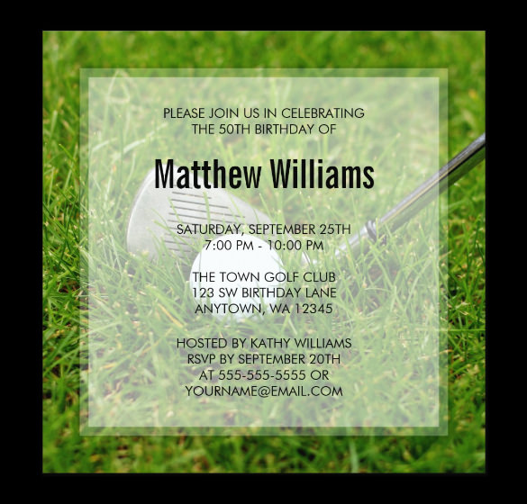 25+ Fabulous Golf Invitation Templates & Designs