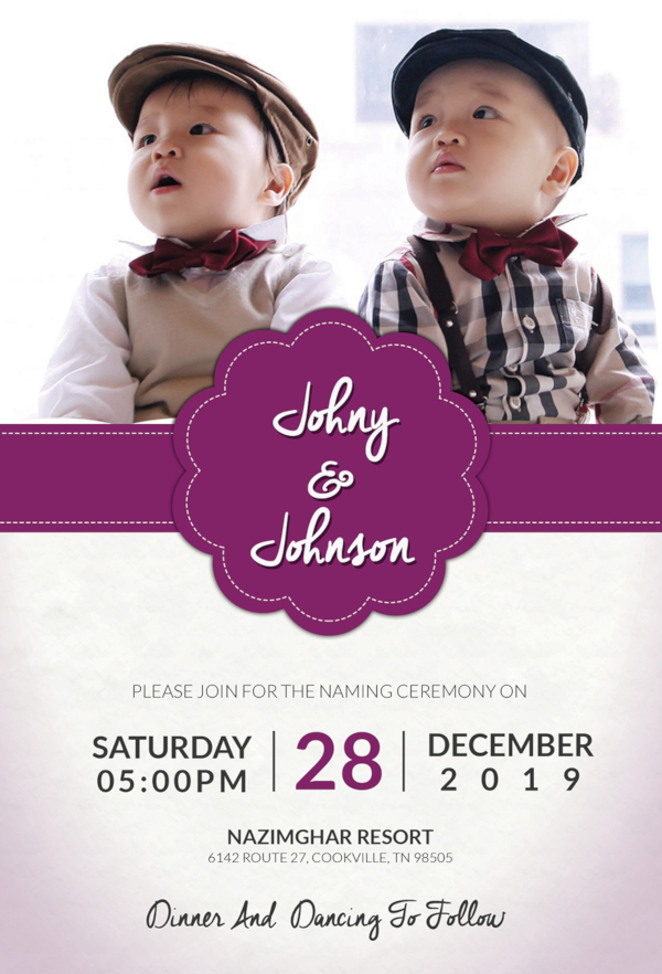39+ Naming Ceremony Invitations PSD, AI