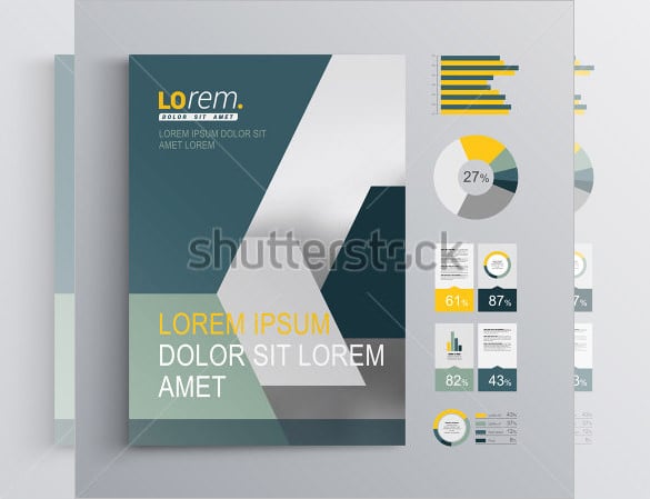 gray corporate brochure template design