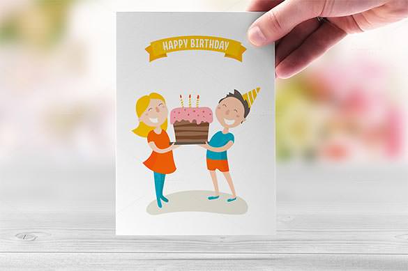 happy birthday flat illustration design