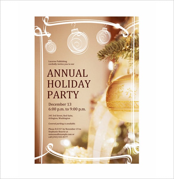 holiday party amazing invitation flyer template