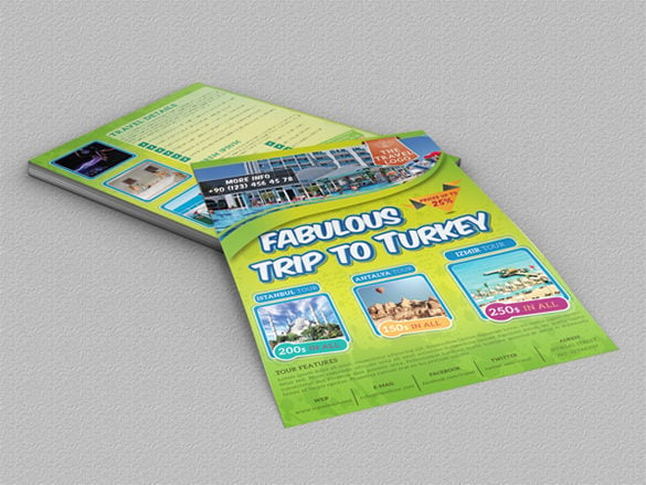 holiday travel flyer template free