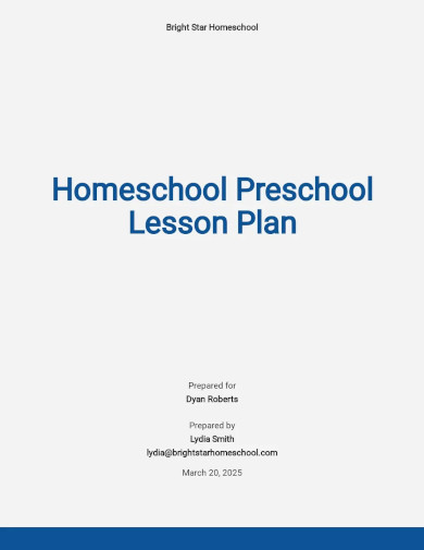 33+ Preschool Lesson Plan Templates - DOC, PDF, Excel