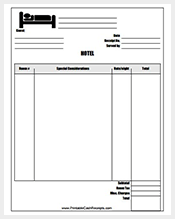 hotel receipt template pdf