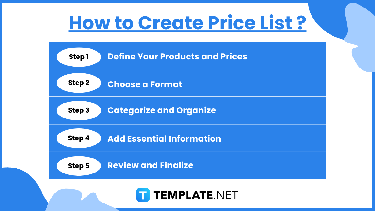 how to create price list