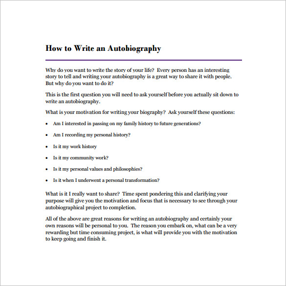 how to write a biographical essay x word