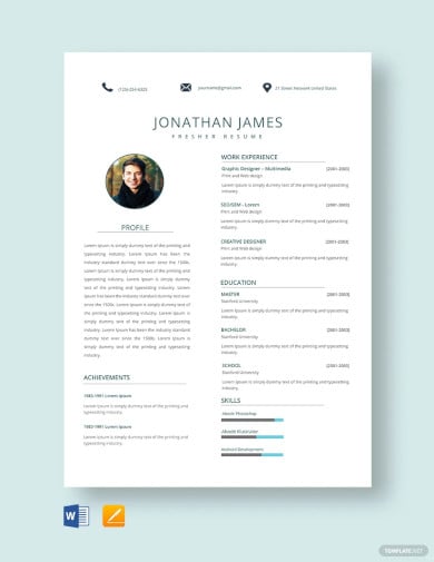 it fresher resume template