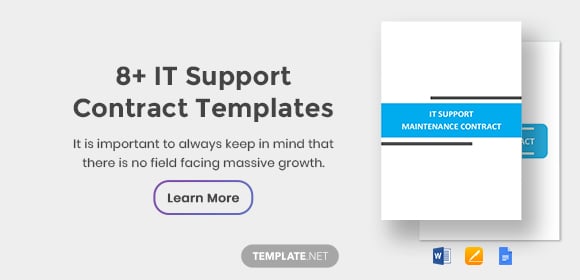 it support contract templates