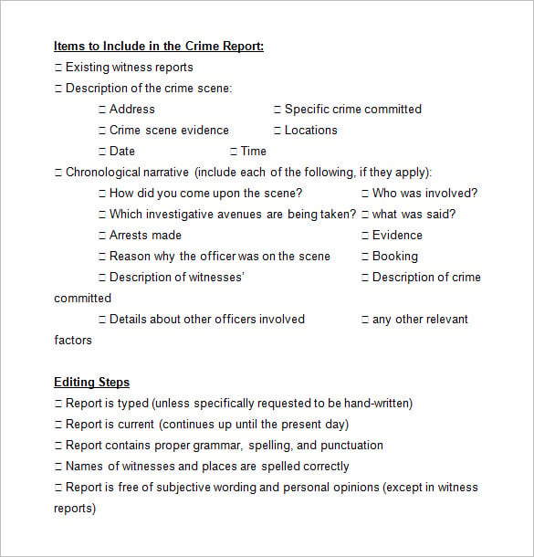 items-to-include-in-a-crime-report-template