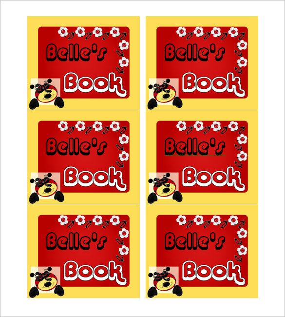 kids microsoft book label template free download