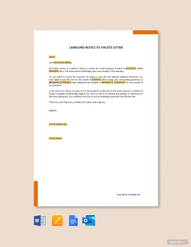 17+ Notice to Vacate Templates - Docs, Excel, PDF, Word | Free ...