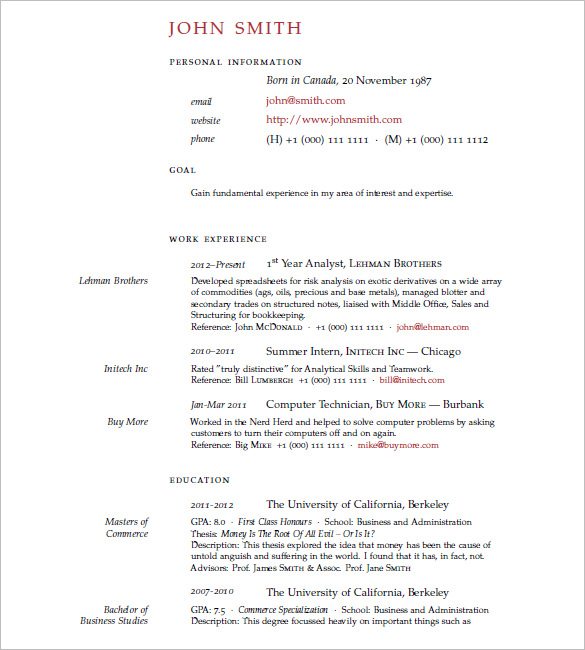 15+ Latex Resume Templates PDF, DOC