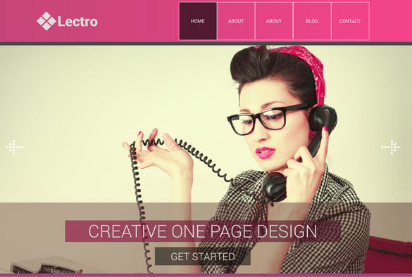 lectro onepage psd template
