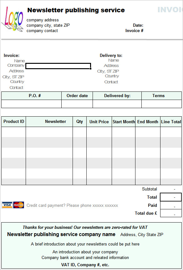 invoice blank form download Samples, Access Templates Free Microsoft 51 â€“  Examples