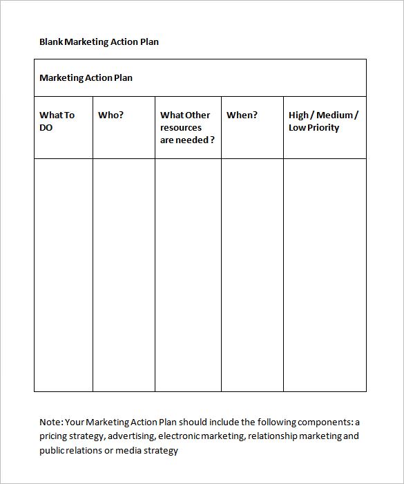 Marketing Action Plan Template 12+ Free Word, Excel, PDF Format