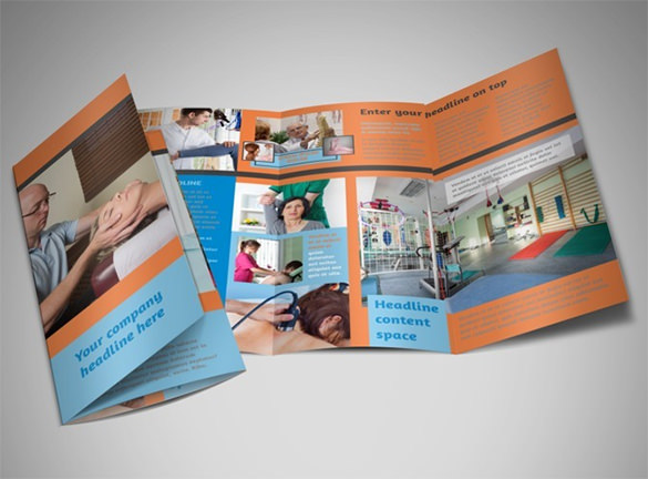 massage chiropractic office a4 tri fold brochure template