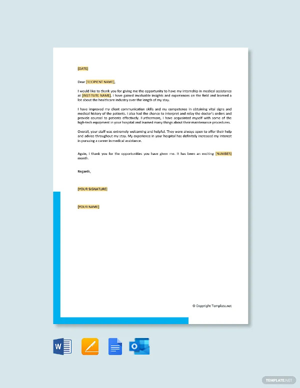 Internship Thank You Letter – 13+ Free Word, Excel, PDF Format Download!