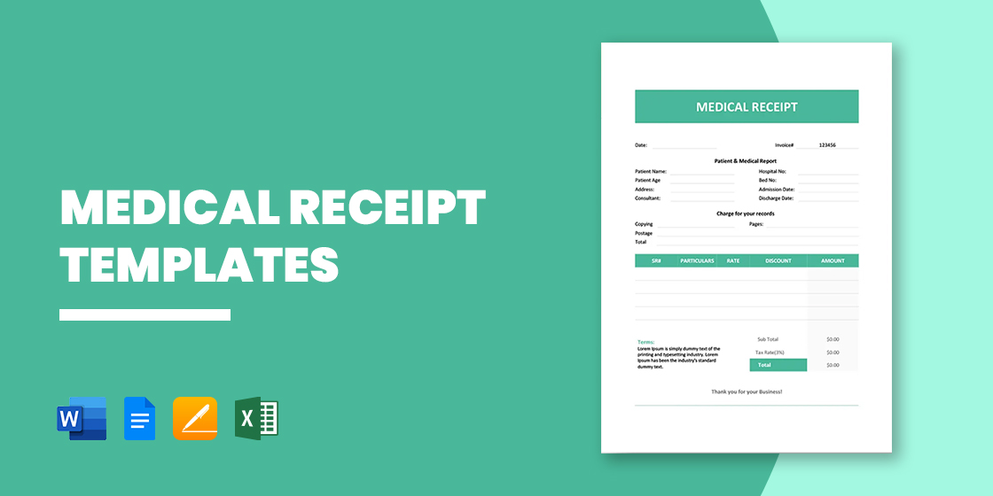 20+ Medical Receipt Templates - Word, PDF, Google Docs